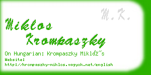 miklos krompaszky business card
